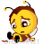Crying Bee emoticon (Bug and insect emoticons)