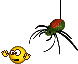 Scary Spider emoticon (Bug and insect emoticons)