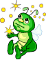 Singing Grasshopper emoticon (Bug and insect emoticons)