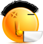Guy With Mohawk and Knife emoticon