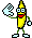 Banana Waving Goodbye emoticon (Goodbye emoticons)