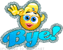 Waving Bye animated emoticon