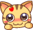 Cute Kitty with big eyes emoticon (Cat emoticons)