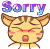 Kitten Sorry animated emoticon