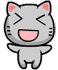 Laughing kitty emoticon (Cat emoticons)