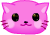 Pink Cat animated emoticon