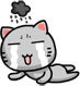 Sad crying kitty emoticon (Cat emoticons)