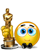 Winning an Oscar emoticon (Celebrity emoticons)