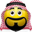 smiley of arab wearing keffiyeh