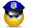smilie of Flashing Police Badge