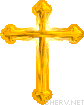 christian glowing cross icon