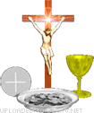icon of crucifix glowing