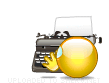 Typewriter animated emoticon