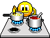 Cooking Dinner emoticon (Animated cooking emoticons)