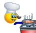 Cooking animated emoticon
