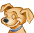 Cute Puppy Laughing emoticon (Dog emoticons)