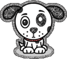 Glitter Dog with Floppy Ears emoticon (Dog emoticons)