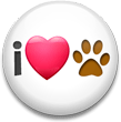 I Heart Paws emoticon (Dog emoticons)