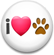 i heart paws emoticon