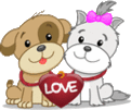 Puppy Love smiley (Dog emoticons)