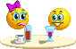 At the bar animated emoticon