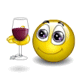 drinking red wine emoticon