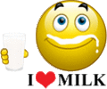 I love Milk smiley (Drinking smileys)
