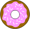 Doughnut animated emoticon