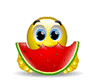 eat watermelon emoticon
