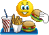 Eating Burger emoticon (Eating smileys)