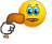 Eating drumstick animated emoticon