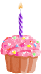 Glitter Cupcake emoticon (Eating smileys)