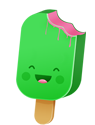 happy ice cream emoticon