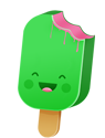 Happy Ice Cream emoticon