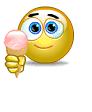 Ice cream animated emoticon