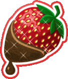 Strawberry Dipped in Chocolate animated emoticon