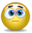 Embarrassed smiley face animated emoticon