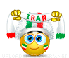 Iran Supporter emoticon (Sports fan emoticons)