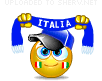 Supporter of Italy emoticon (Sports fan emoticons)