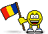 Flag of Romania emoticon (Flag Emoticons)