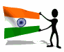 smiley of waving indian flag