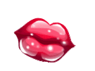 Glitter lips kiss smiley (Flirting emoticons)