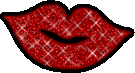 Glittering Red Lips smiley (Flirting emoticons)