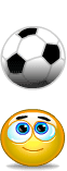 Heading Soccer ball animated emoticon