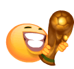 Smiley with World Cup animated emoticon