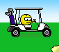 Driving Golf Cart animated emoticon