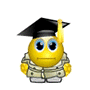 Grad Flasher emoticon (Graduation Smileys)