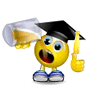 Graduation Beer Chug emoticon (Graduation Smileys)