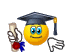 Graduation animated emoticon