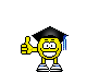 Happy Graduation emoticon (Graduation Smileys)